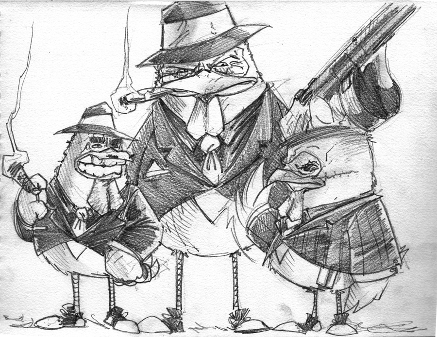 This image has an empty alt attribute; its file name is chicken-mafia-channandeller.jpg